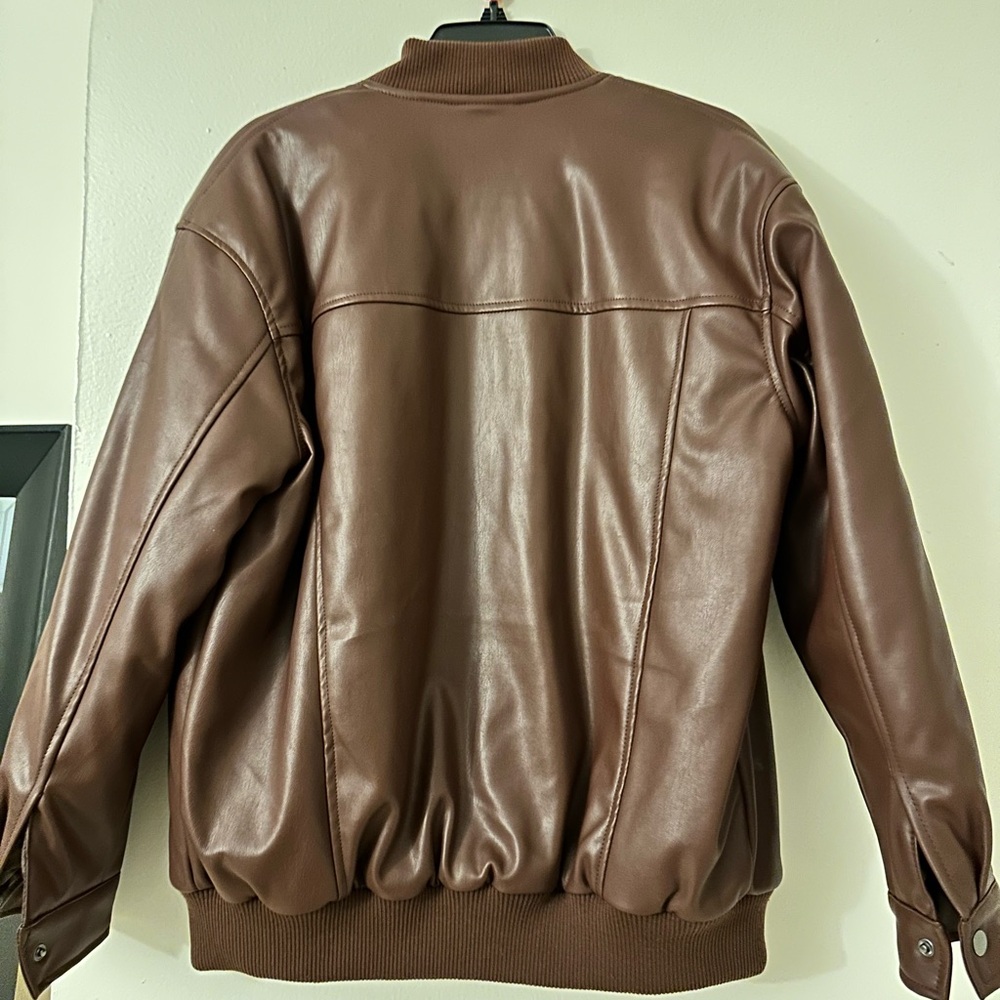 Oh Polly brown leather jacket